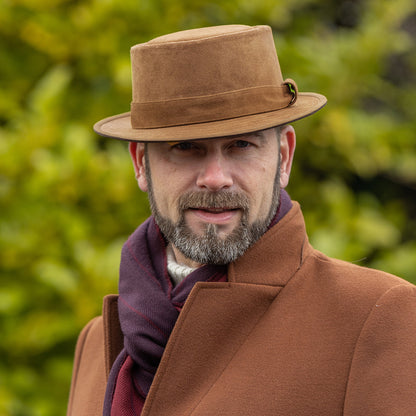 Chapeau Pork Pie en Daim marron clair DENTON