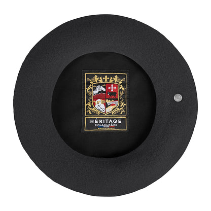 Béret Authentique en Laine Mérinos anthracite LAULHÈRE