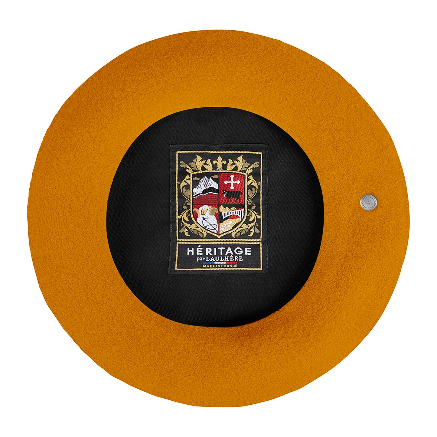 Béret Authentique en Laine Mérinos moutarde LAULHÈRE