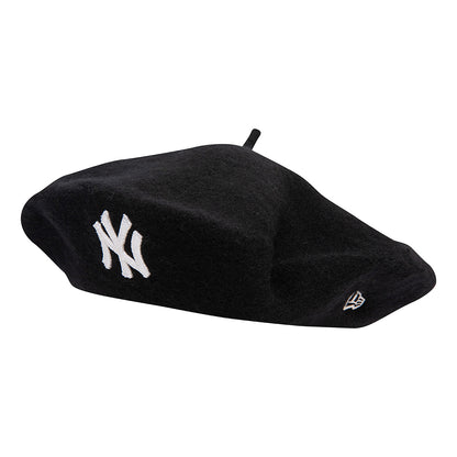 Béret Femme New York Yankees en Laine Mélangée noir-blanc NEW ERA