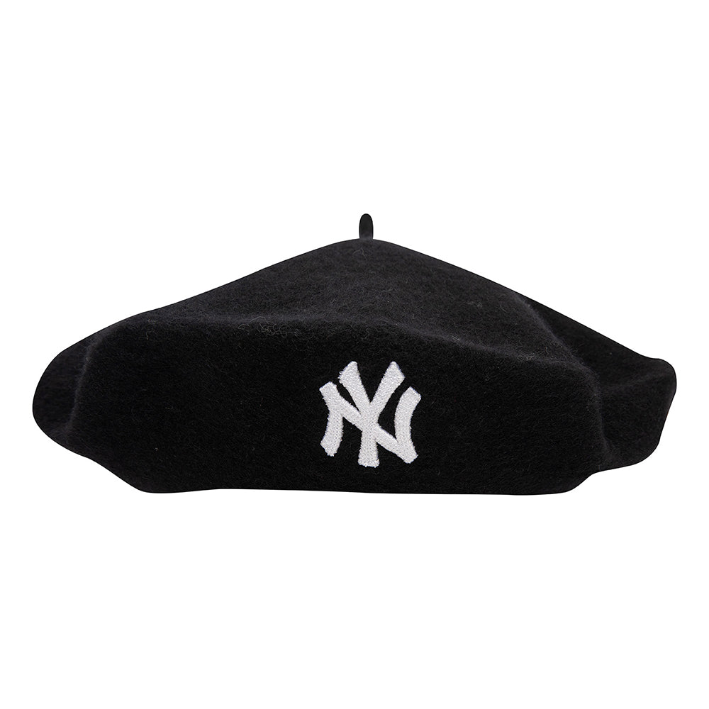 Béret Femme New York Yankees en Laine Mélangée noir-blanc NEW ERA