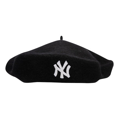 Béret Femme New York Yankees en Laine Mélangée noir-blanc NEW ERA