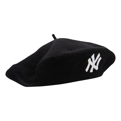 Béret Femme New York Yankees en Laine Mélangée noir-blanc NEW ERA