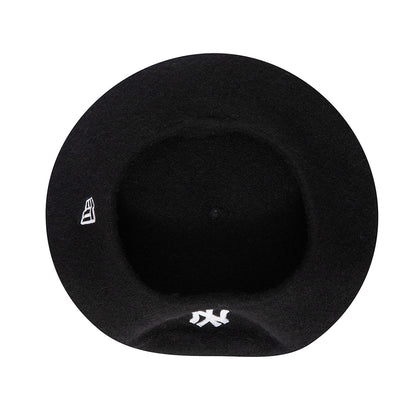 Béret Femme New York Yankees en Laine Mélangée noir-blanc NEW ERA