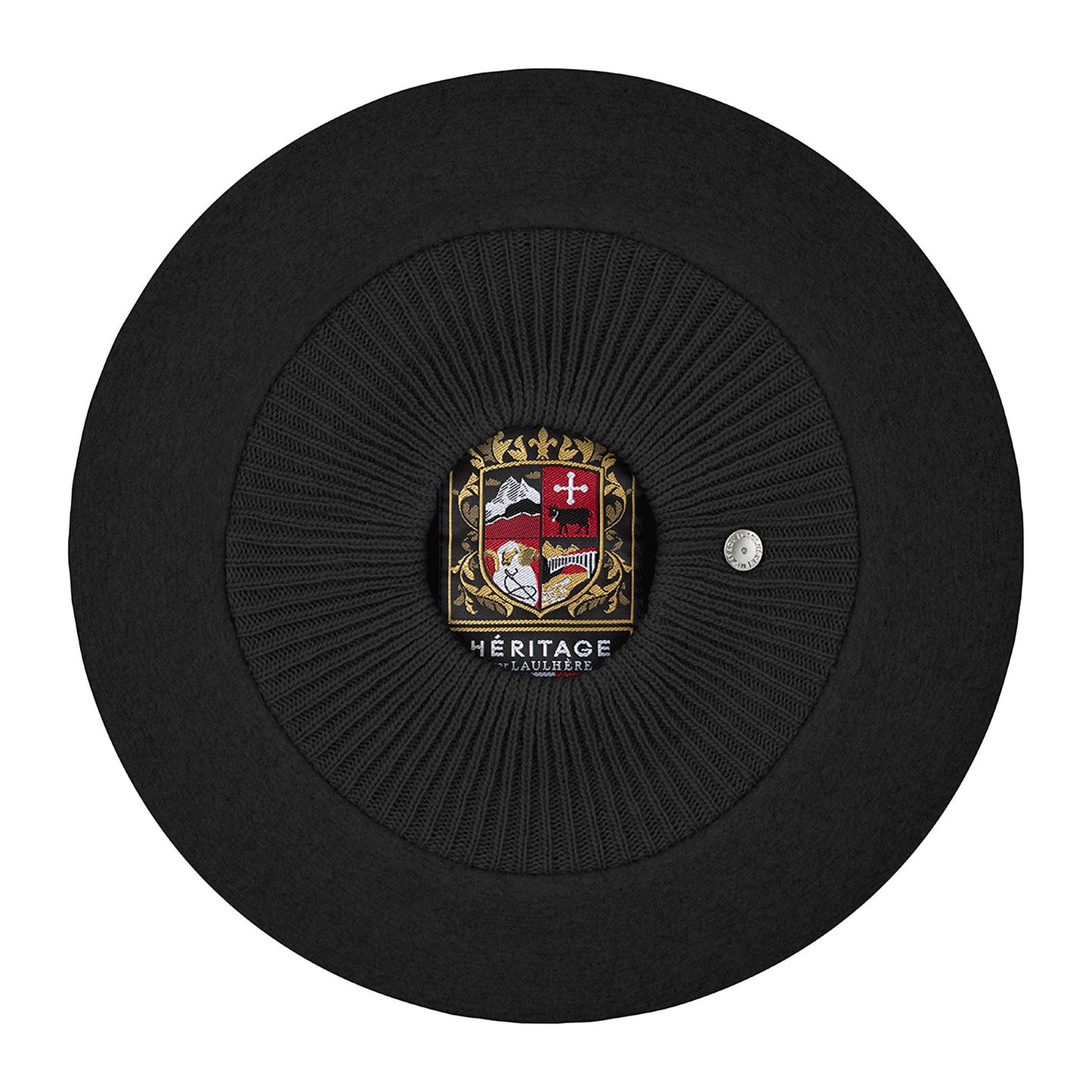 Béret en Laine Mérinos Louvre noir LAULHÈRE