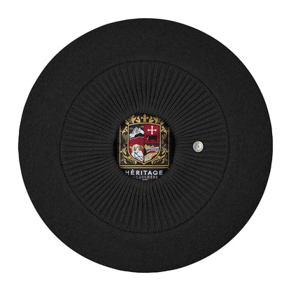 Béret en Laine Mérinos Louvre noir LAULHÈRE