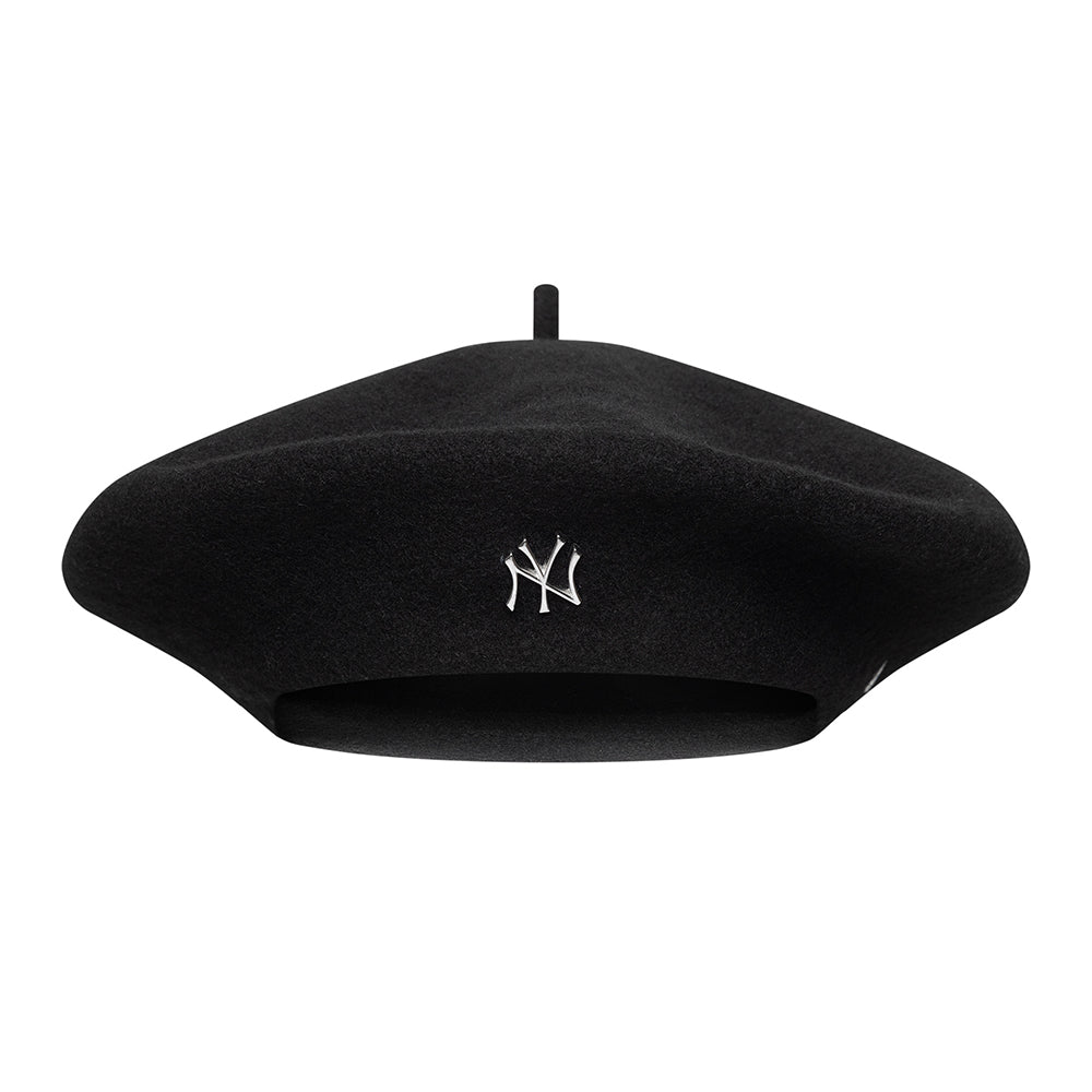 Béret Femme Pin Badge New York Yankees en Laine Melton noir NEW ERA