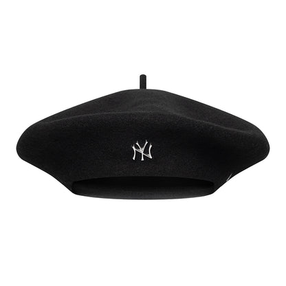 Béret Femme Pin Badge New York Yankees en Laine Melton noir NEW ERA