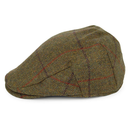 Casquette Plate Imperméable à Carreaux olive FAILSWORTH