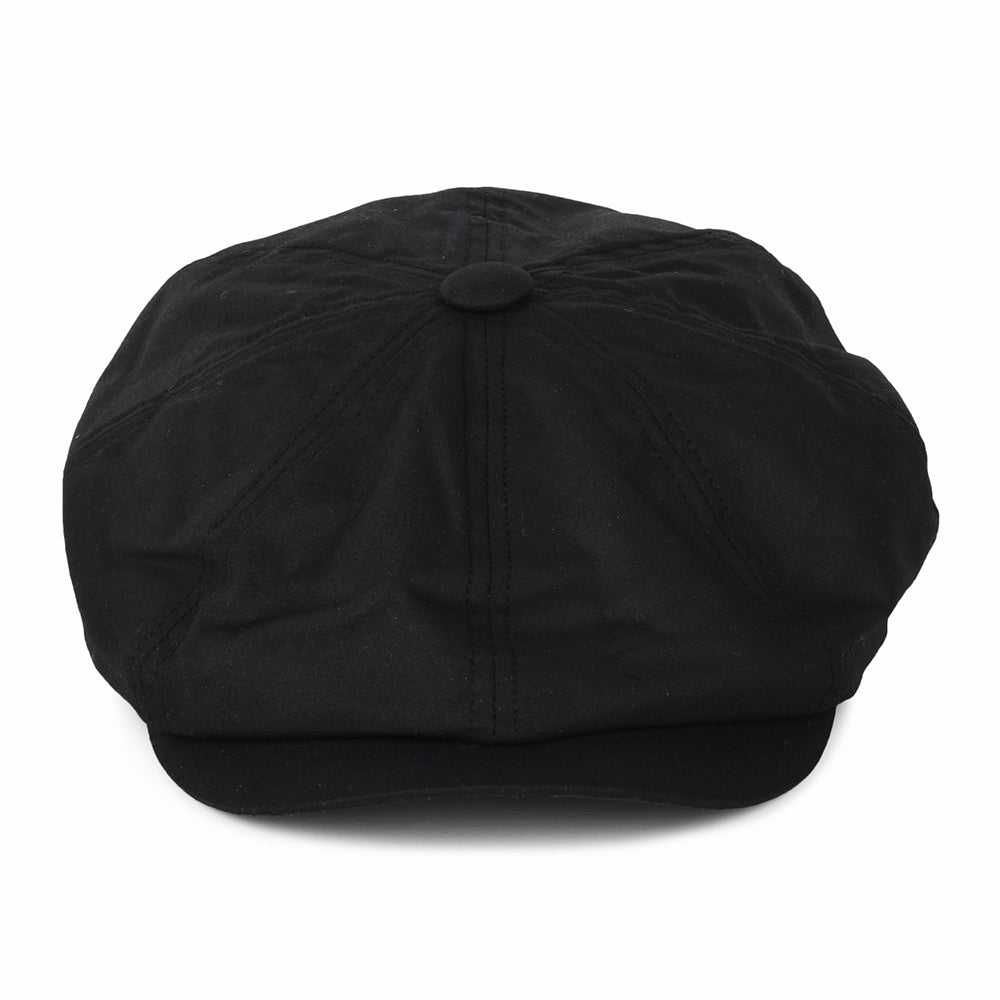 Casquette Gavroche en Coton Ciré Britannique Alfie noir FAILSWORTH