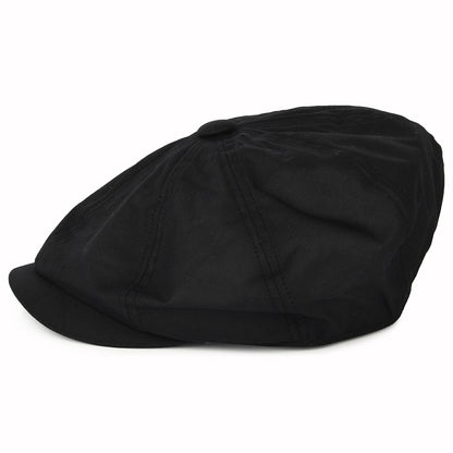 Casquette Gavroche en Coton Ciré Britannique Alfie noir FAILSWORTH