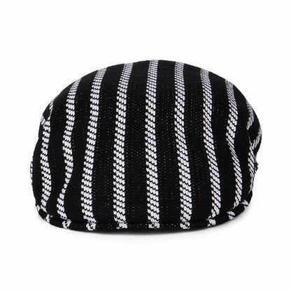 Casquette Plate Twist Stripe 504 noir-blanc KANGOL