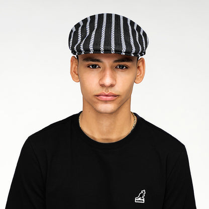Casquette Plate Twist Stripe 504 noir-blanc KANGOL