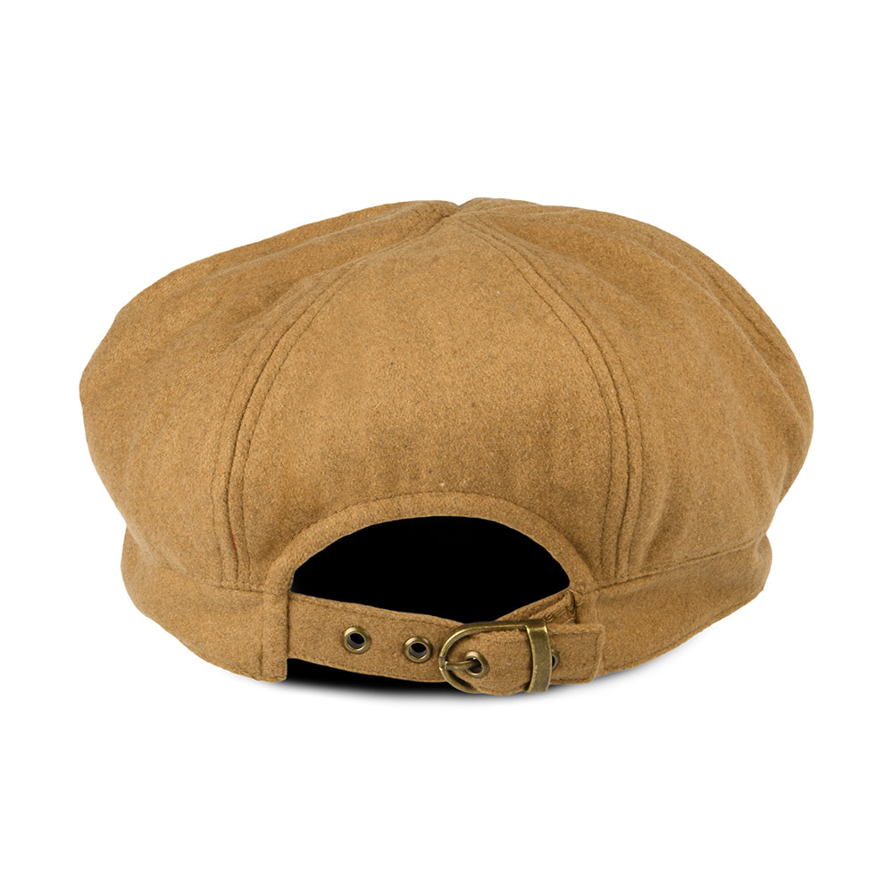 Casquette Gavroche en Laine Mélangée camel SUR LA TÊTE