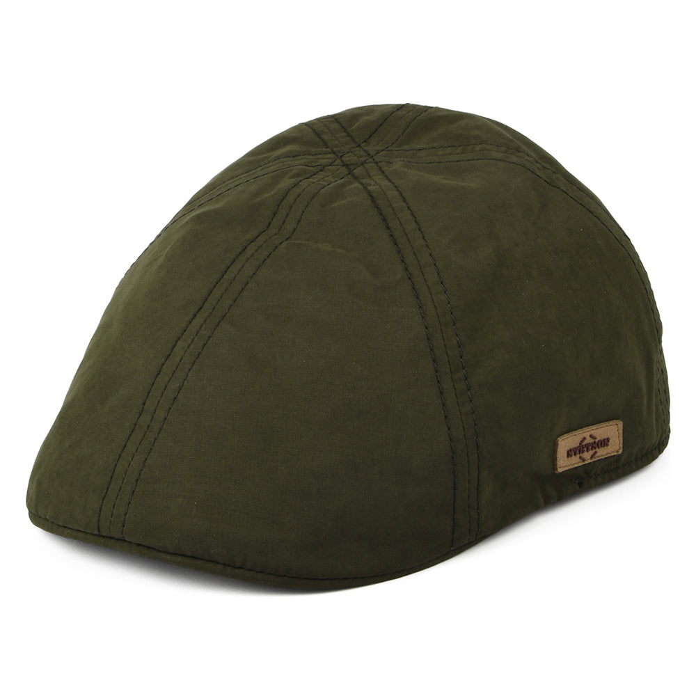 Casquette Plate Bec-de-Canard en Coton Ciré olive STETSON