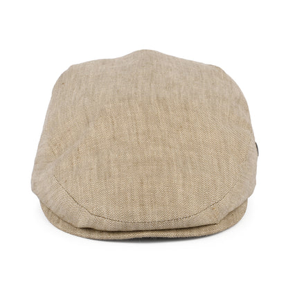 Casquette Plate en Lin à Micro Chevrons blé CITY SPORT