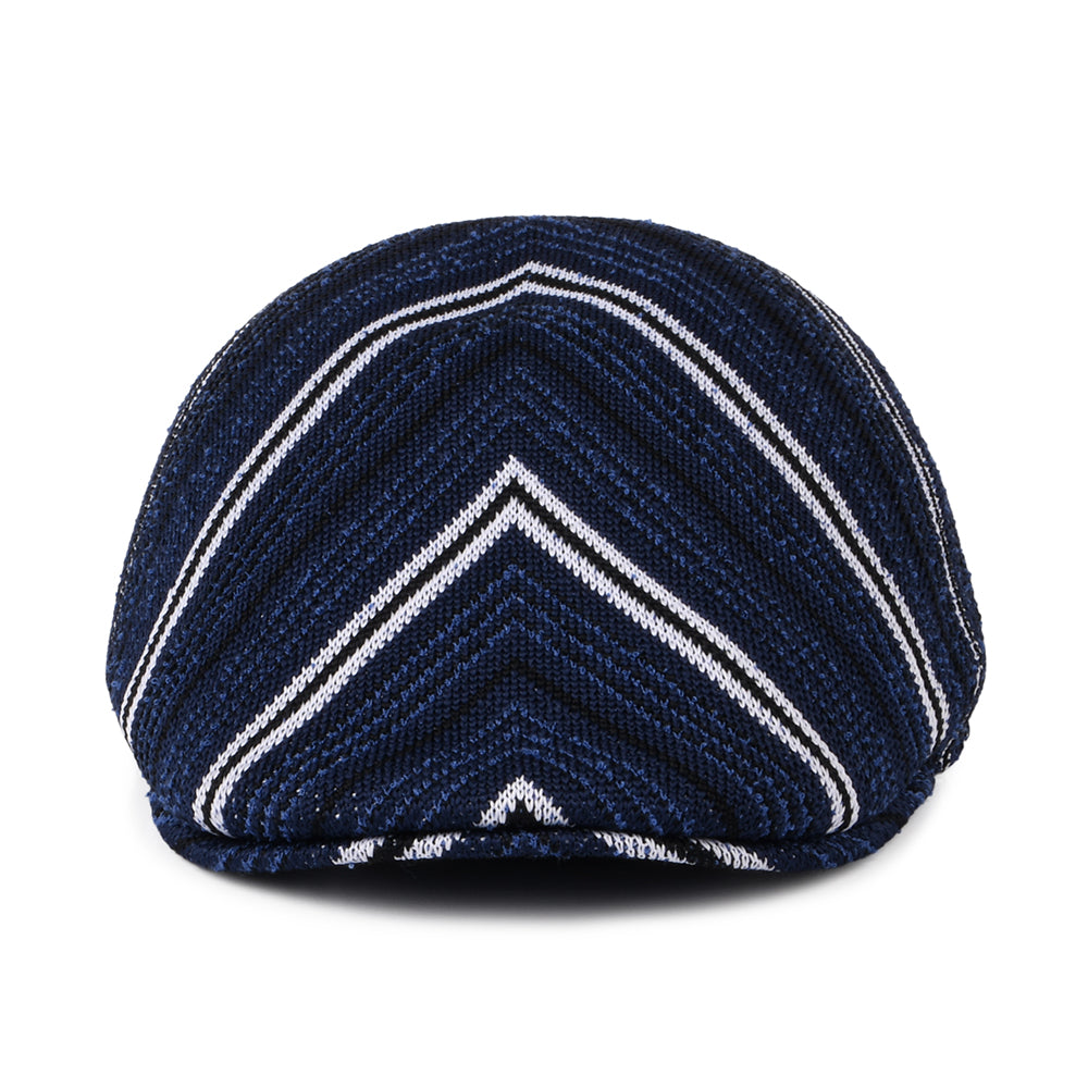 Casquette Plate en Tropic à Rayures Diagonales 507 bleu marine KANGOL