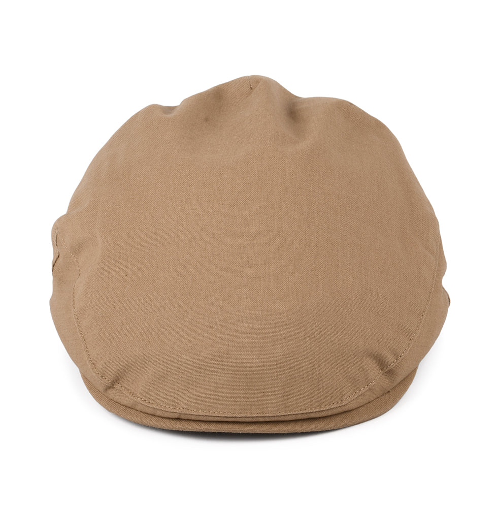 Casquette Plate en Coton et Lin Balmoral camel CHRISTYS
