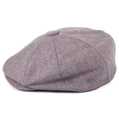 Casquette Gavroche à 8 Pans en Tweed Lovat Teviot violet clair CHRISTYS