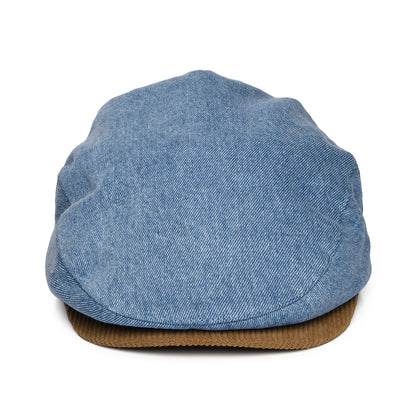 Casquette Plate en Denim Délavé Hooligan bleu-marron BRIXTON