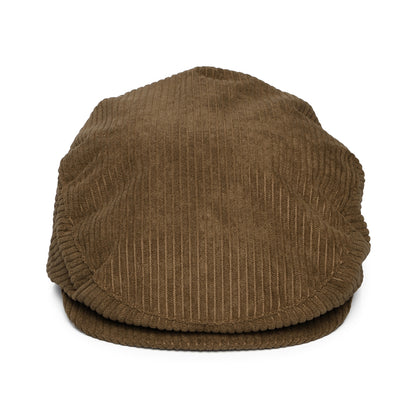 Casquette Plate en Velours Côtelé Large Hooligan marron clair BRIXTON