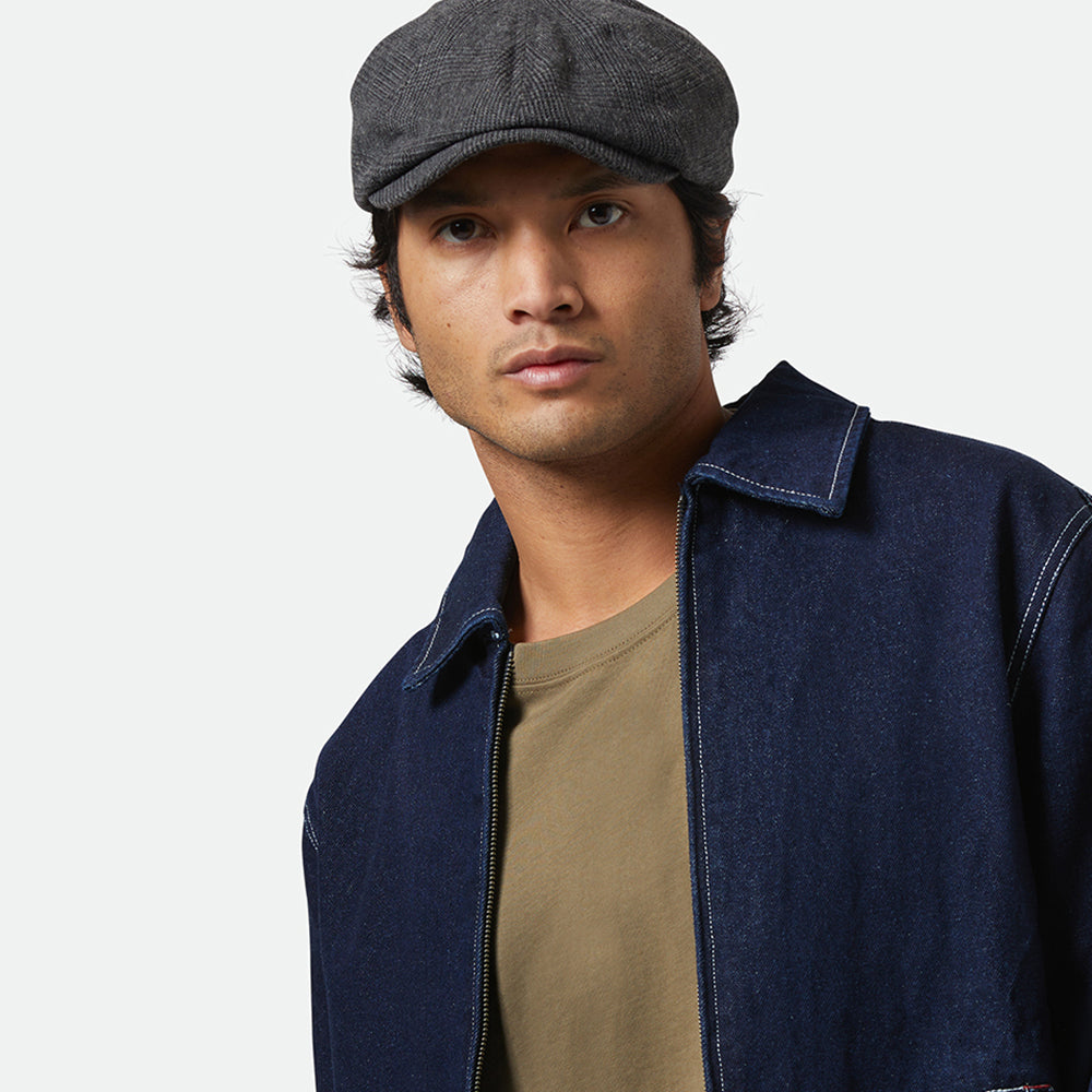 Casquette Gavroche Prince-de-Galles Brood anthracite BRIXTON