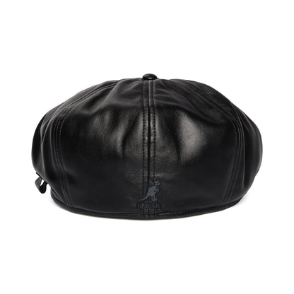 Casquette Gavroche en Simili-Cuir noir KANGOL