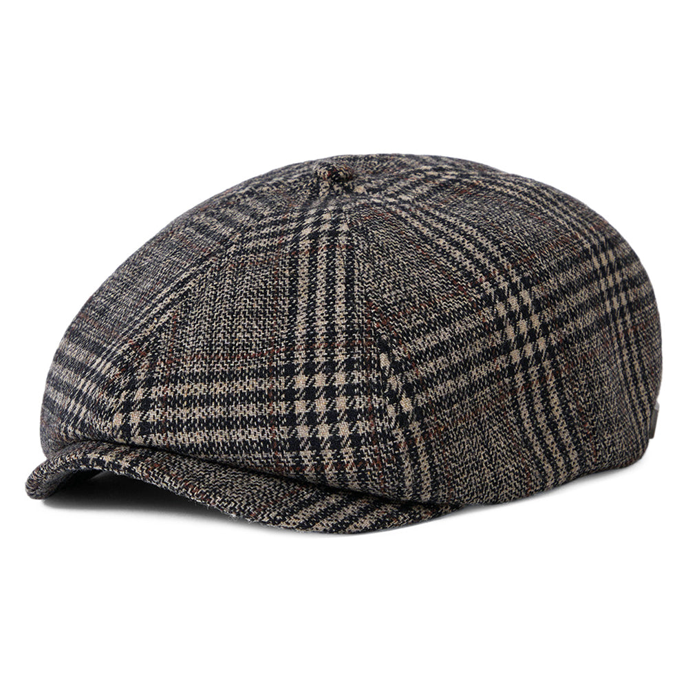 Casquette Gavroche à Carreaux Brood khaki-marron BRIXTON