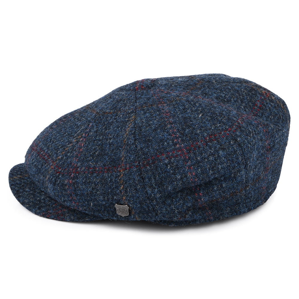 Casquette Gavroche en HARRIS TWEED à Carreaux Carloway denim-multicolore FAILSWORTH