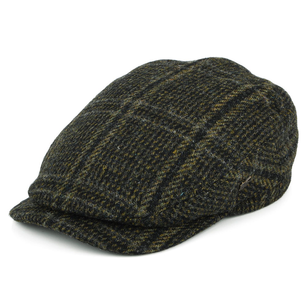 Casquette Plate à Visière Allongée en HARRIS TWEED Finsbay forêt FAILSWORTH