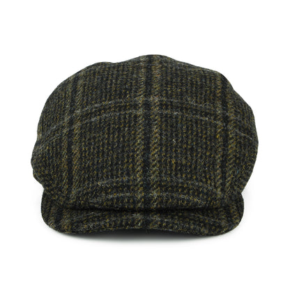 Casquette Plate à Visière Allongée en HARRIS TWEED Finsbay forêt FAILSWORTH