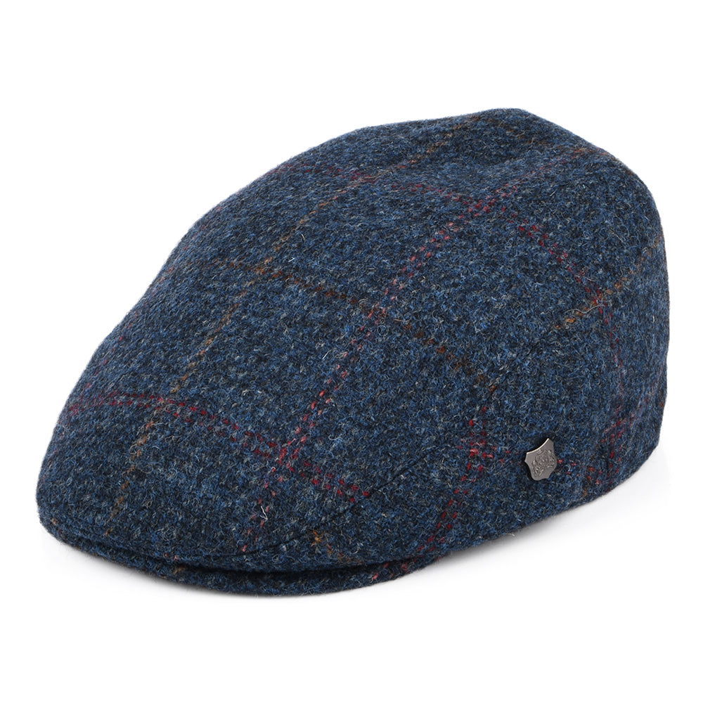 Casquette Plate en HARRIS TWEED à Carreaux Stornoway denim-multicolore FAILSWORTH
