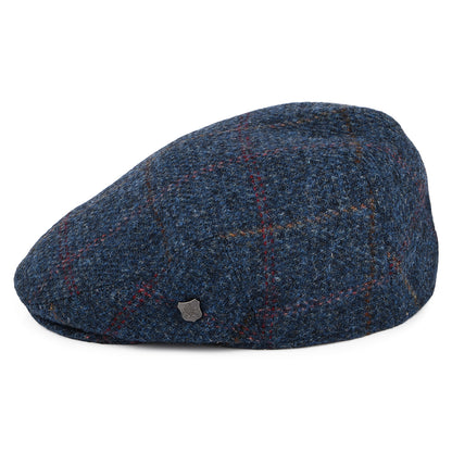 Casquette Plate en HARRIS TWEED à Carreaux Stornoway denim-multicolore FAILSWORTH