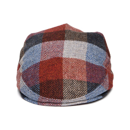 Casquette Plate en Tweed du Donegal Patch à Chevrons bleu-vin CITY SPORT