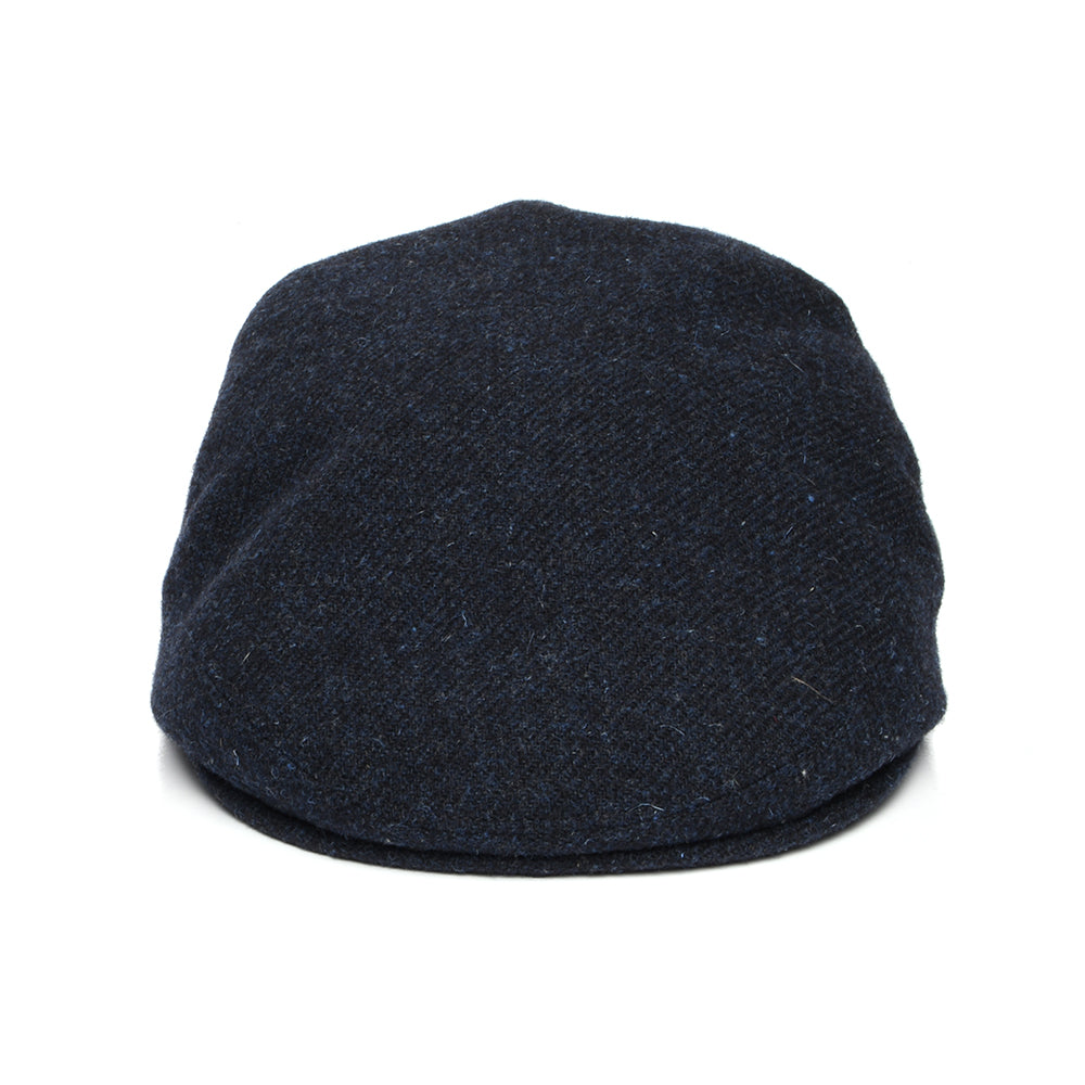 Casquette Plate en Laine Vierge Chinée bleu marine CITY SPORT