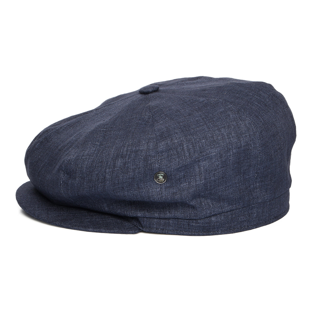 Casquette Gavroche en Lin Léger denim foncé CITY SPORT