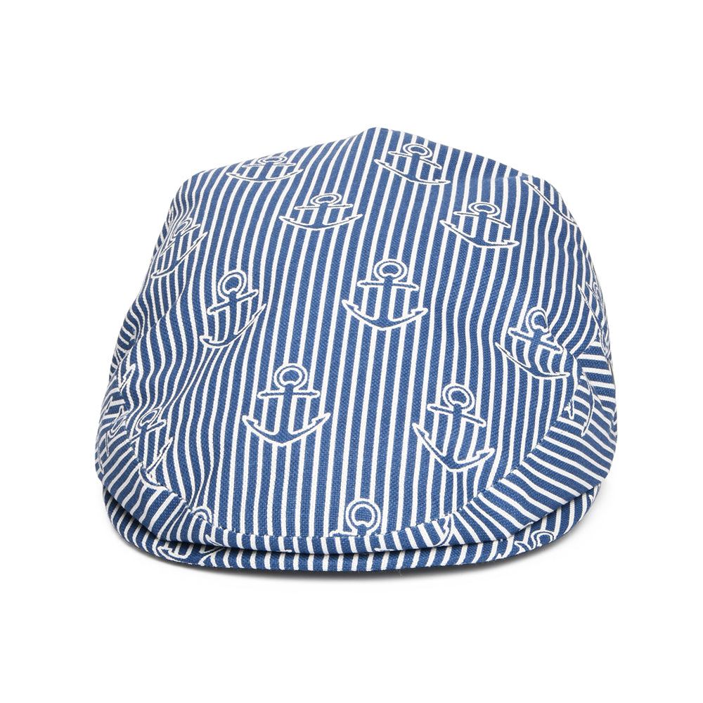 Casquette Plate en Coton Matelots bleu-blanc CITY SPORT