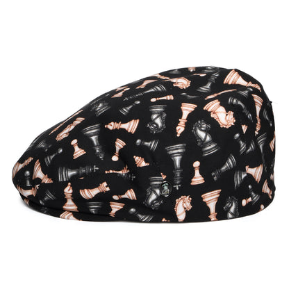 Casquette Plate en Coton Maîtres d'Échecs noir CITY SPORT