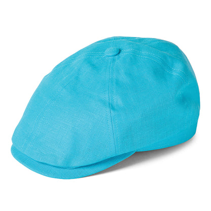 Casquette Gavroche en Lin Irlandais Hudson aqua FAILSWORTH