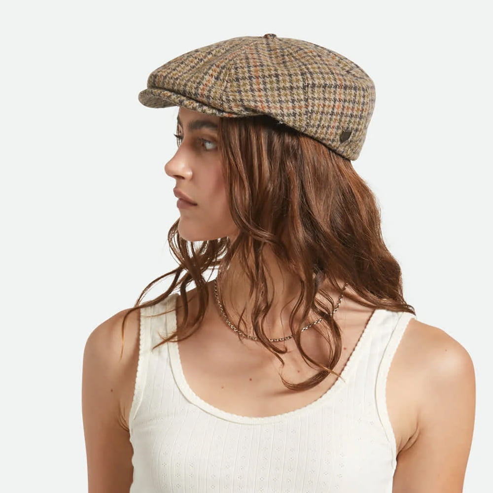 Casquette Gavroche Pied-de-Poule Brood avoine-anthracite BRIXTON