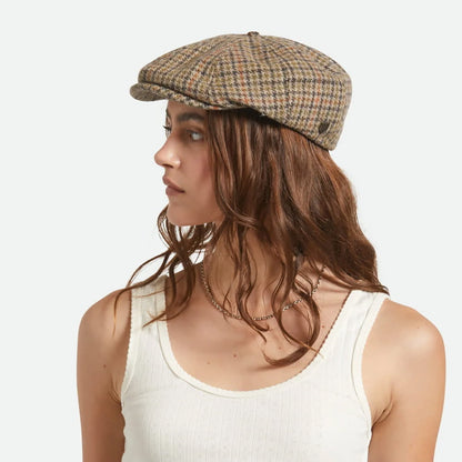 Casquette Gavroche Pied-de-Poule Brood avoine-anthracite BRIXTON