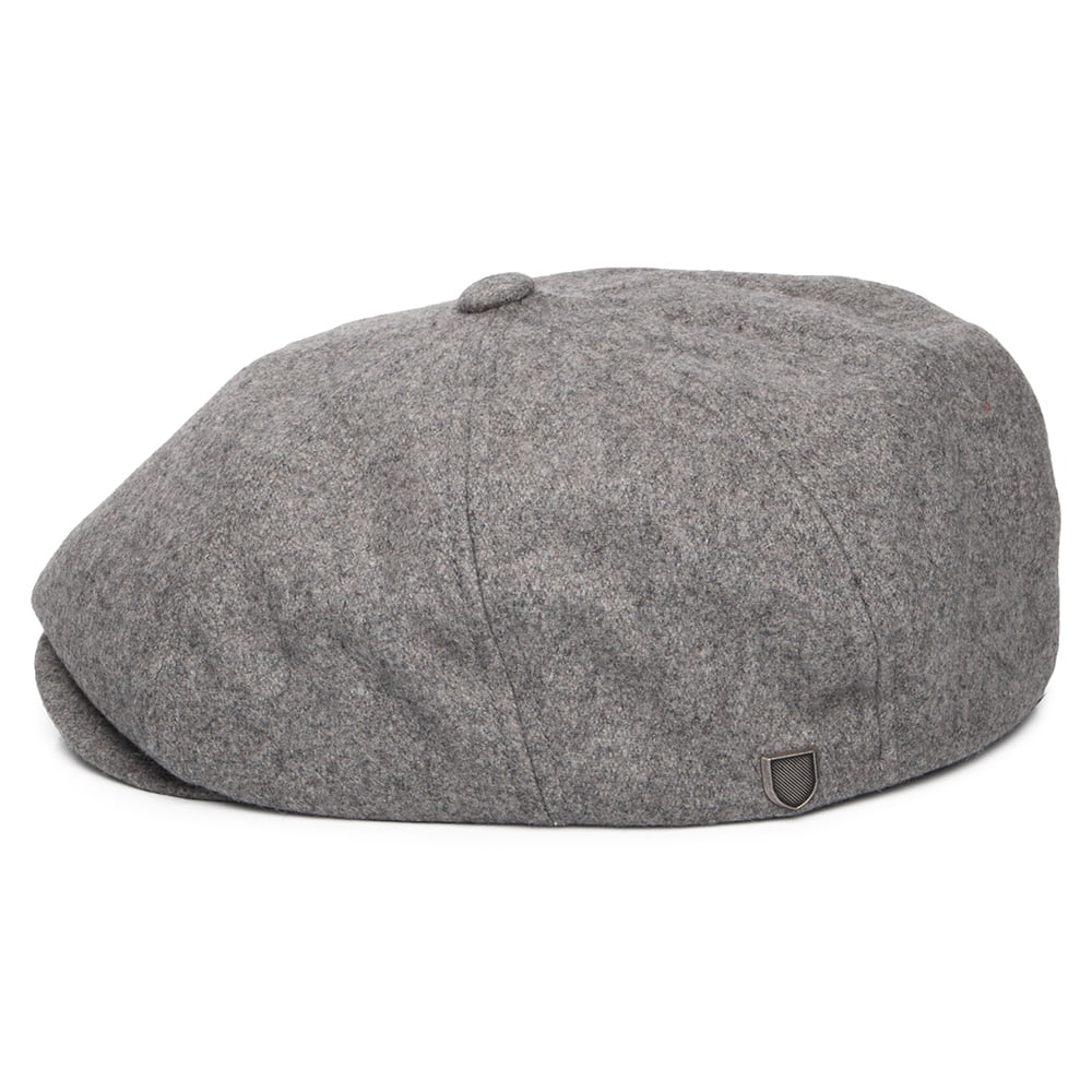 Casquette Gavroche en Flanelle Brood gris chiné foncé BRIXTON