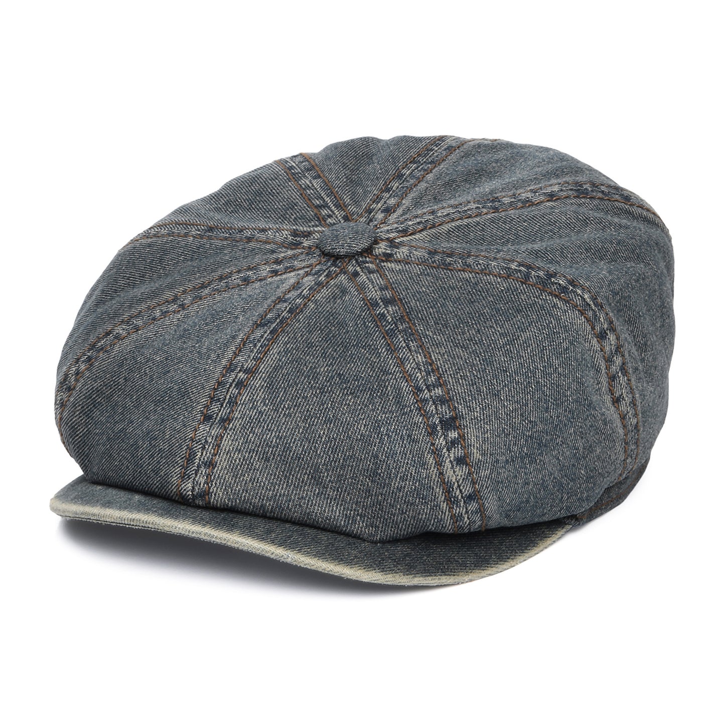 Casquette Gavroche en Denim Hatteras bleu délavé STETSON