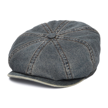 Casquette Gavroche en Denim Hatteras bleu délavé STETSON