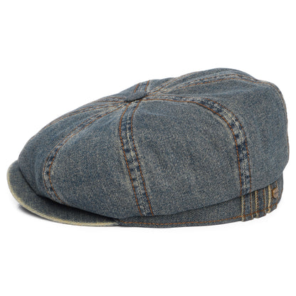 Casquette Gavroche en Denim Hatteras bleu délavé STETSON
