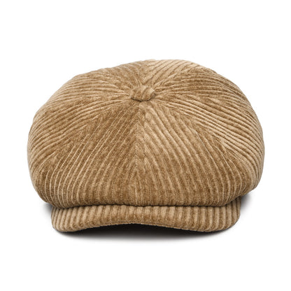 Casquette Gavroche en Jersey Côtelé Hatteras marron clair STETSON