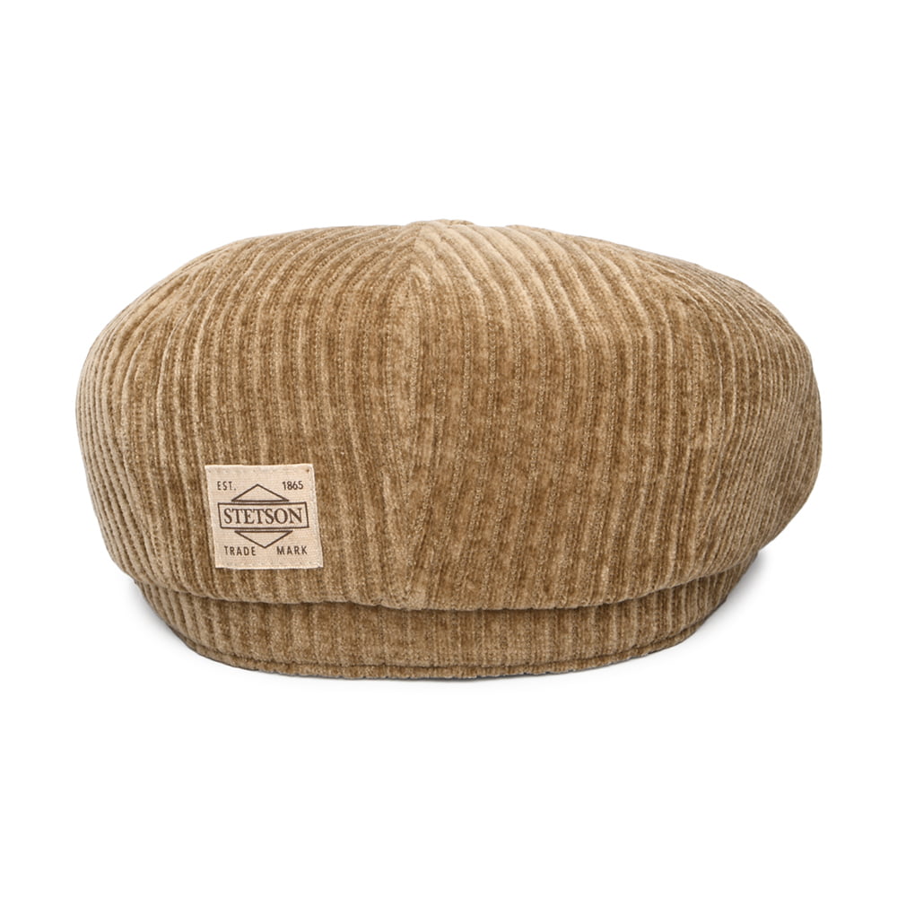 Casquette Gavroche en Jersey Côtelé Hatteras marron clair STETSON