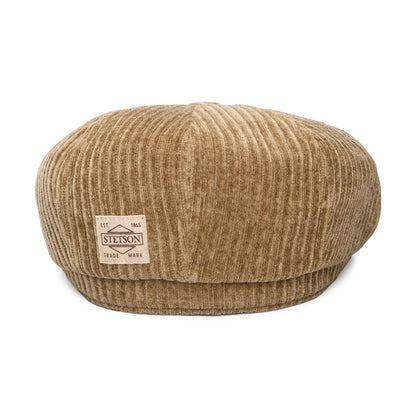 Casquette Gavroche en Jersey Côtelé Hatteras marron clair STETSON