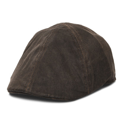 Casquette Plate Bec-de-Canard à Effet Usé marron STETSON