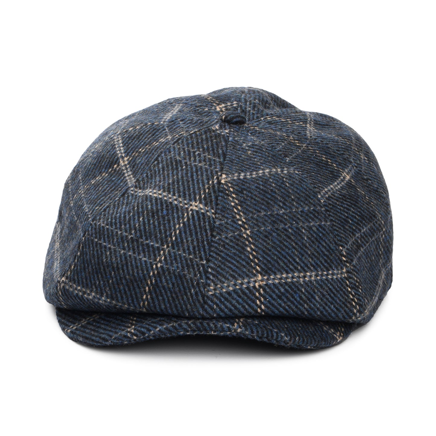 Casquette Gavroche à Carreaux Brood indigo-beige sable BRIXTON